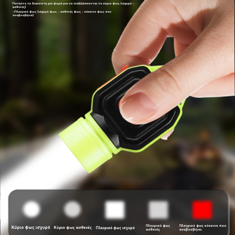 🔥【Σετ 4 τεμαχίων】Φορητό φως μπρελόκ USB επαναφορτιζόμενο εξωτερικό κάμπινγκ LED έκτακτης ανάγκης φως εργασίας
