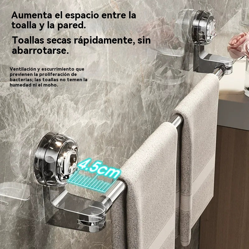 ✨🚿Ελαφρύς σχεδιασμός χωρίς τρυπήματα — Αναδιπλούμενη βάση πετσετών με βεντούζα