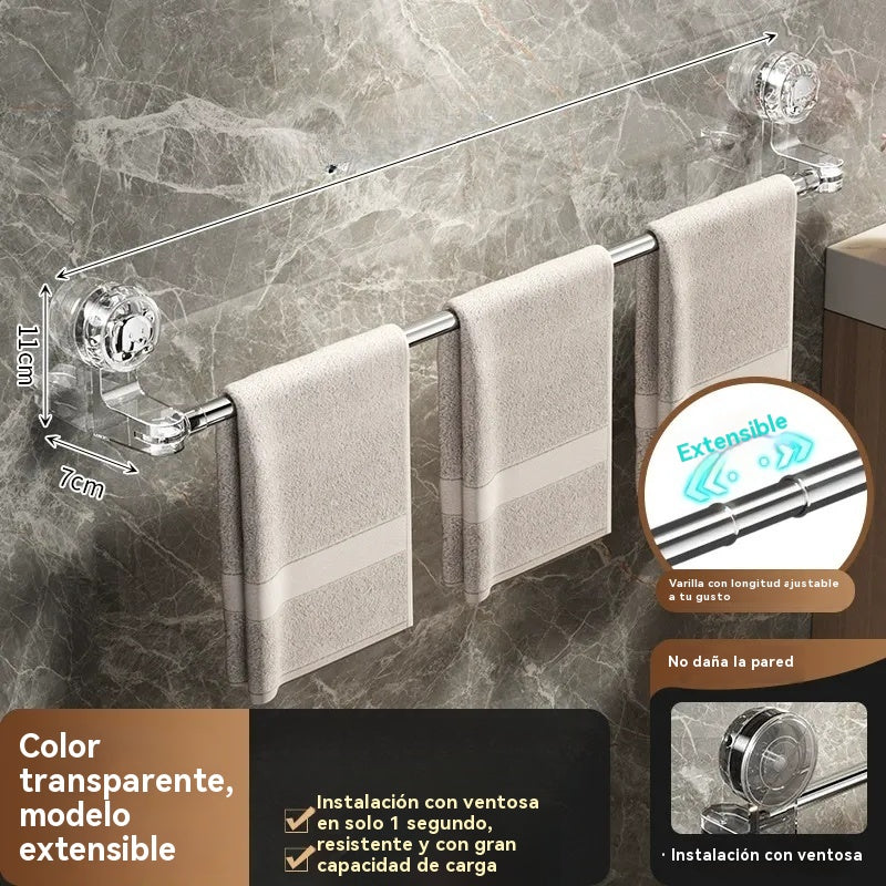 ✨🚿Ελαφρύς σχεδιασμός χωρίς τρυπήματα — Αναδιπλούμενη βάση πετσετών με βεντούζα