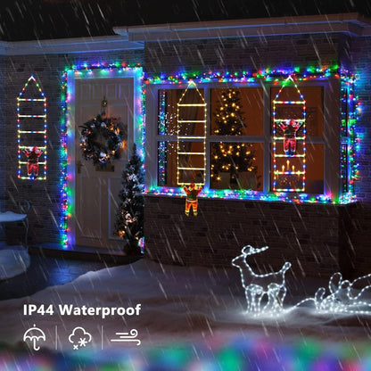 🌲🎅Φως σκάλας LED Άγιου Βασίλη - Ηλιακή και USB τροφοδοτούμενη χριστουγεννιάτικη διακόσμηση εξωτερικού και εσωτερικού χώρου
