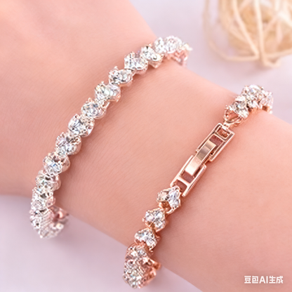 🔥Νέα ευρωπαϊκά και αμερικανικά κοσμήματα γυναικών με μοντέρνο ταμπεραμέντο, προσωπικότητα, βραχιόλι ζιργκόν με στρας