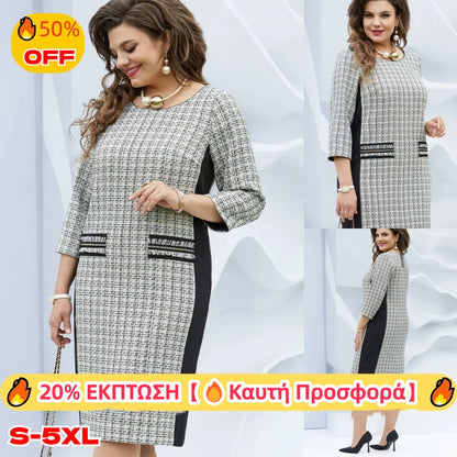 🔥🌷【S-5XL】Φόρεμα μεγάλων μεγεθών υψηλής ποιότητας, άνετο και κομψό【Εκπτώσεις τέλους σεζόν】