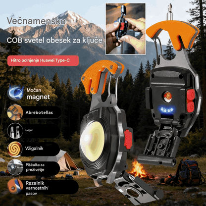 2 τεμάχια 26 ευρώ 【Αγοράστε 1 και πάρτε 1 δωρεάν】2 τεμάχια 26 ευρώ -Πολυλειτουργικό μπρελόκ εξωτερικού χώρου 6 σε 1 με ισχυρό φως και λειτουργία ανάφλεξης.