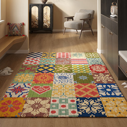 🔥✨【80*120CM】Πατάκι εισόδου περσικού τύπου, αντιολισθητικό και ανθεκτικό στη σκόνη, από κρυστάλλινο βελούδο.