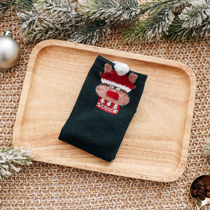 🔥【10 ζευγάρια，Μεγάλες Προσφορές】🔥Χριστουγεννιάτικες κάλτσες 2025, γυναικείες κάλτσες με σχέδια ζώων για το φθινόπωρο και τον χειμώνα, με σχέδια κινουμένων σχεδίων