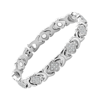 💎Μαγνητικό βραχιόλι Clover Diamond - Ανακαλύψτε το μυστικό σας για ανακούφιση από το στρες, μαγνητική βελτίωση ευεξίας