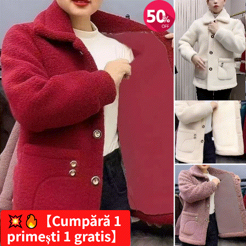 🔥💥🔥☃️Γυναικείο ζεστό παλτό 2025, νέα μόδα, βελούδο, απομίμηση χοντρού μαλλιού αρνιού
